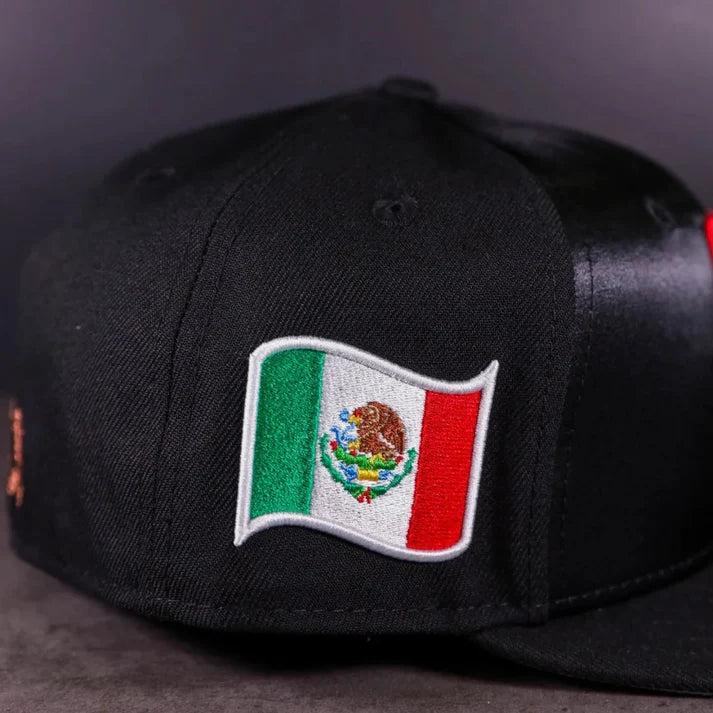 Gorra 5950 Wbc Mexico Mexican Flag Slidepatch Black Satin/Poly