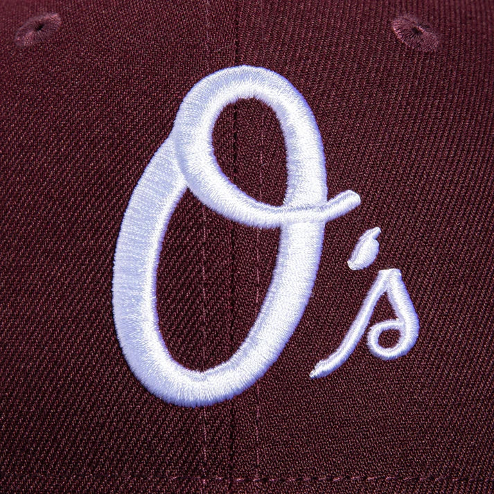 Gorra 5950 Baltimore Orioles 30Th Anniversary Sidepatch Maroon/Black