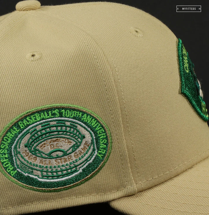 Gorra 5950 Cincinnati Reds 1969 All Star Game Washington 'The Dollar 1.0' Old Gold Green