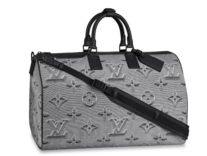 LV Reversible Keepall Bandouliere Monogram 3D 50 Rainbow/Grey/Black
