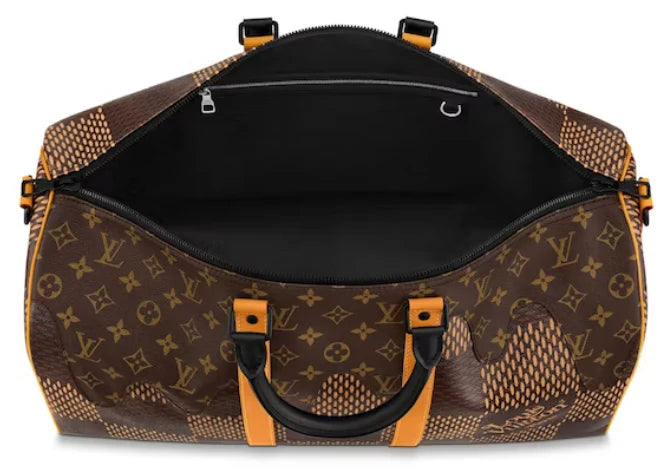 Louis Vuitton x Nigo Keepall Bandouliere Damier Ebene Giant 50 Brown