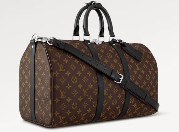 Louis Vuitton Keepall Bandouliere Monogram Macassar 45 Brown/Black Preowned