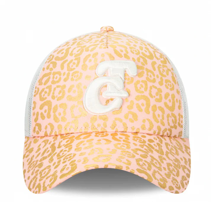 Gorra new era snapback tomateros pink gold chettah