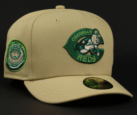 Gorra 5950 Cincinnati Reds 1969 All Star Game Washington 'The Dollar 1.0' Old Gold Green
