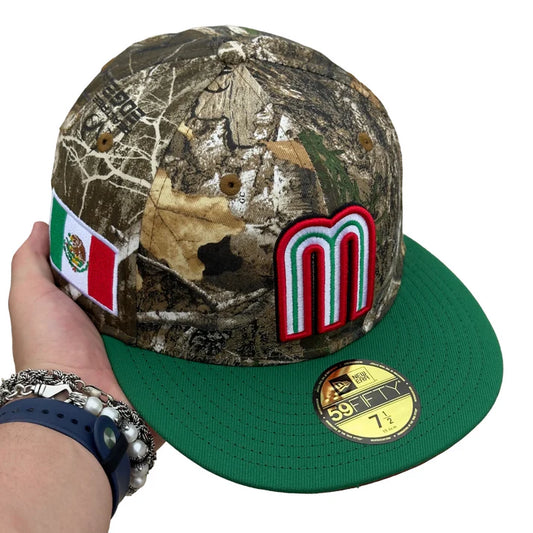 Gorra 5950 mexico world baseball classic realtree camo green flag patch