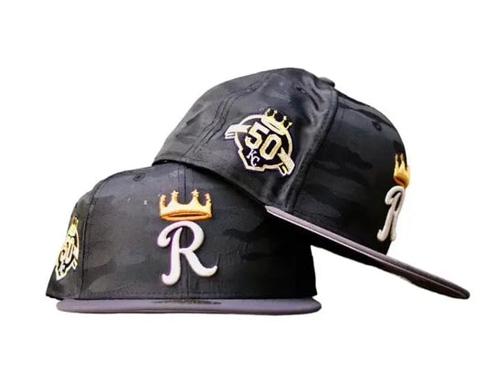 Gorra 5950 kansas city royals 50th anniversary black camo