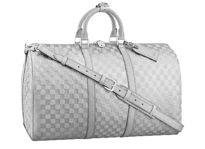 Louis Vuitton Keepall 50B Glitter Silver