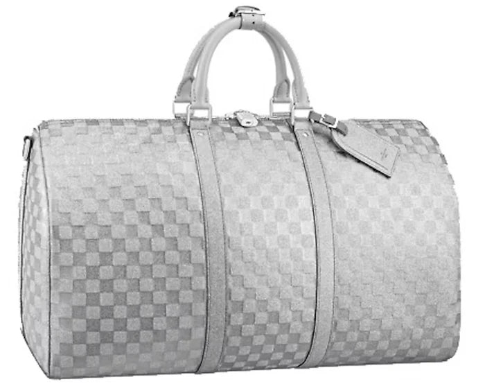 Louis Vuitton Keepall 50B Glitter Silver