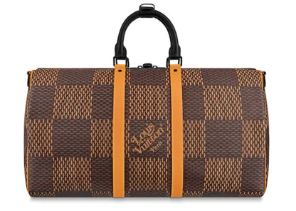 Louis Vuitton x Nigo Keepall Bandouliere Damier Ebene Giant 50 Brown