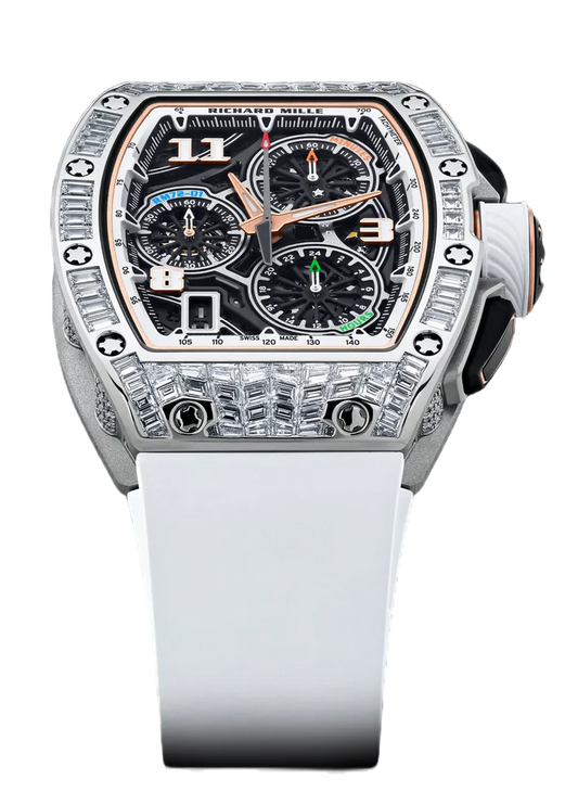 Richard Mille RM 72-01 Flyback Chronograph White Gold & Medium Set Diamonds