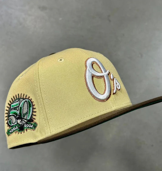 Gorra 5950 Baltimore Orioles 50Th Anniversary Vegas Gold/Brown