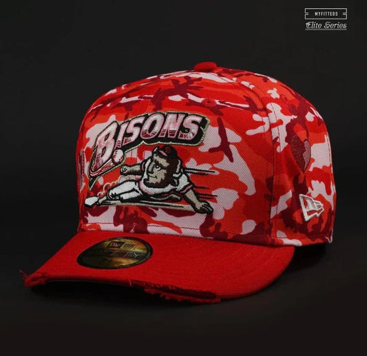 Gorra 5950 Buffalo Bisons Elite Series Red Camo