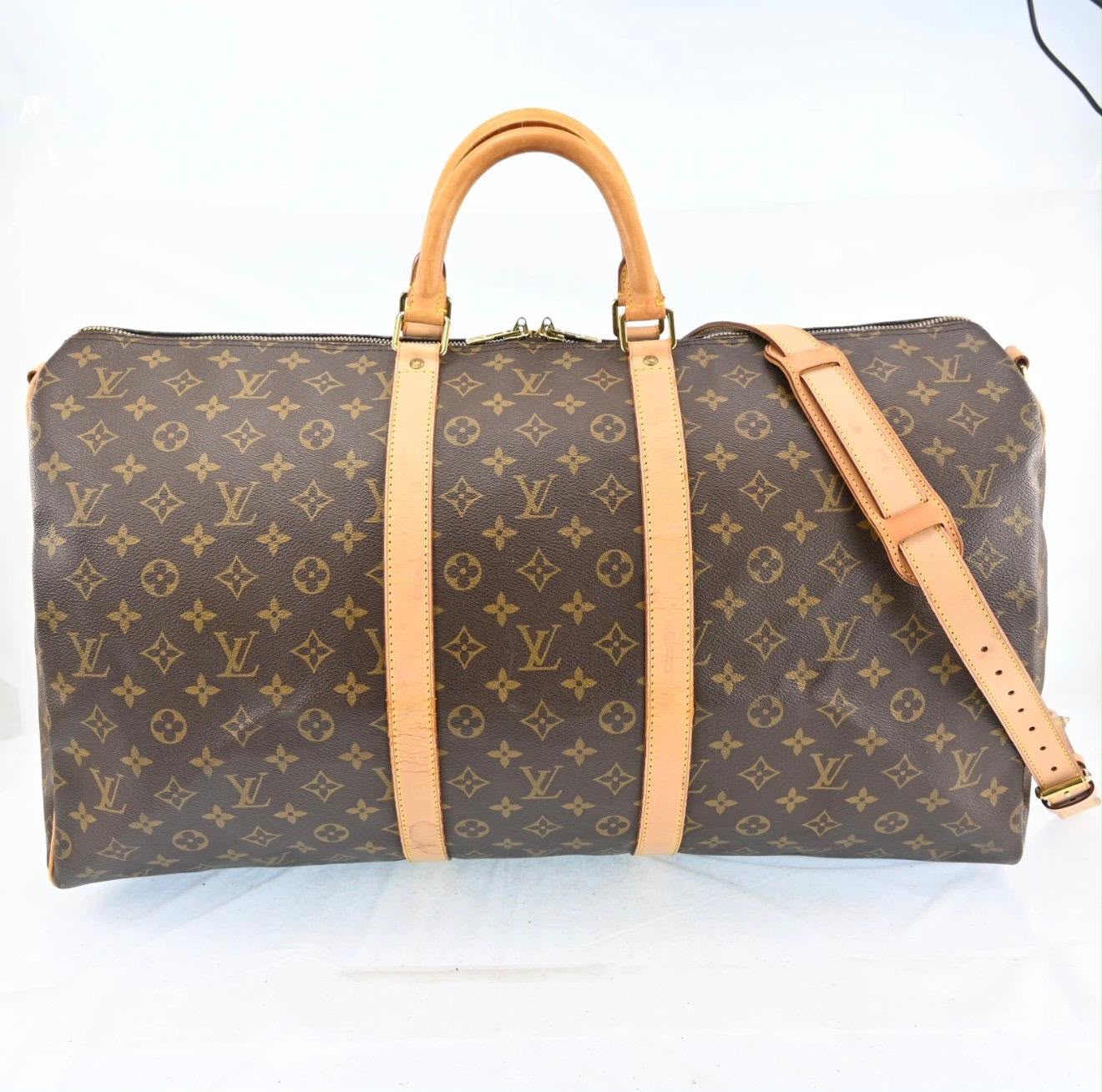 Louis Vuitton Keepall Badouliere 55 Monogram Canvas Duffel Bag