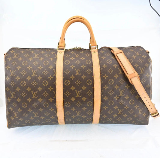 Louis Vuitton Keepall Badouliere 55 Monogram Canvas Duffel Bag